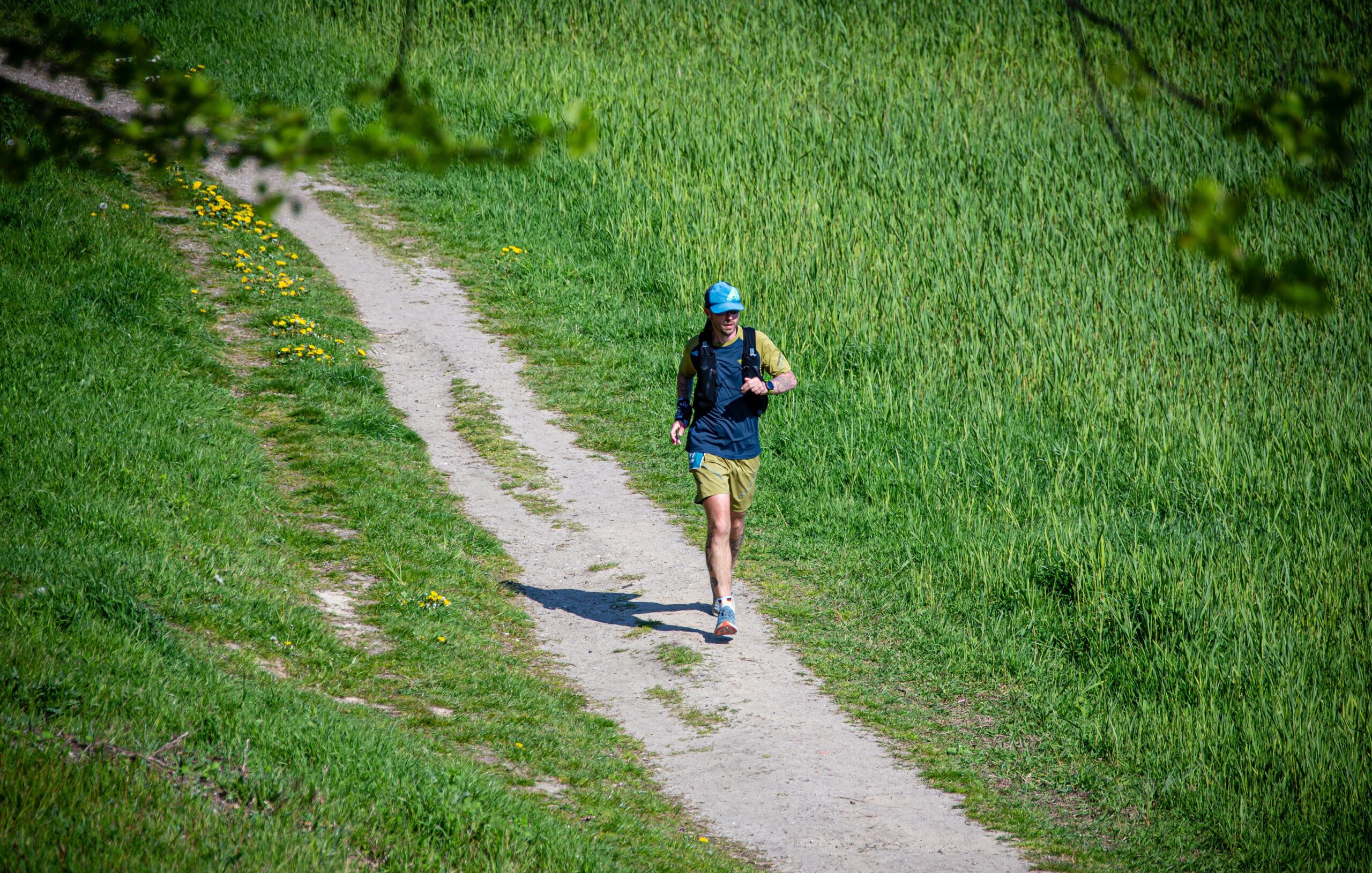 Participant at the finish area